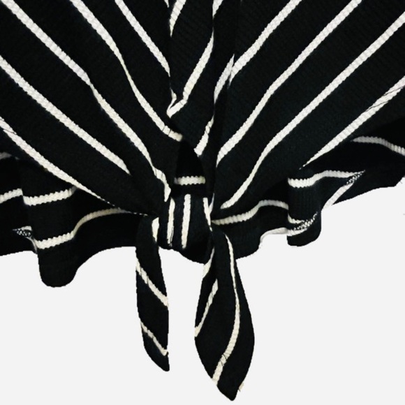 American Rag by Macy’s Womens Striped Knot Peasant Blouse - Picture 4 of 6